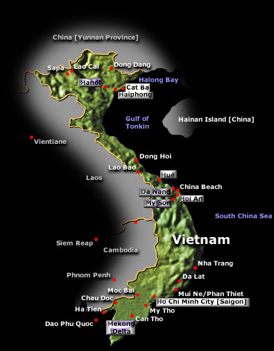 Map Of Vietnam 1968. travel map Vietnam+map